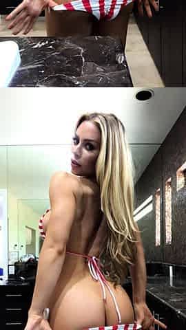 Amateur blond girl with big boobs getting fucked