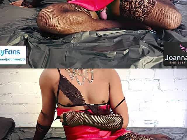 Sissy Wench in Satin Underware Riding Sex toy and Sissygasm Cum in Chastity