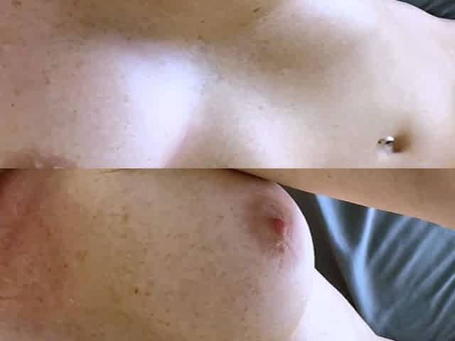 Hot brunette big boobs toying pink pussy