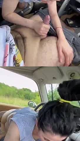Cum discharged in the car