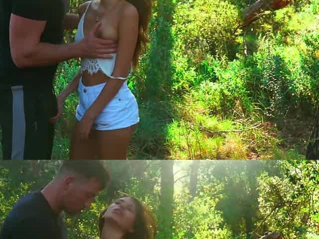 Baby Nicols In Stay At Home And Watch Fucking In The Woods!!!