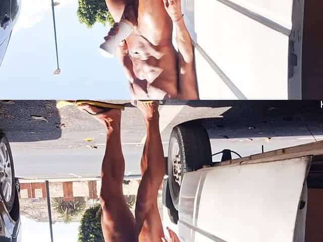 Hottest Public Movie - Hot man masturbating and cumming with fleshlight in a public road
