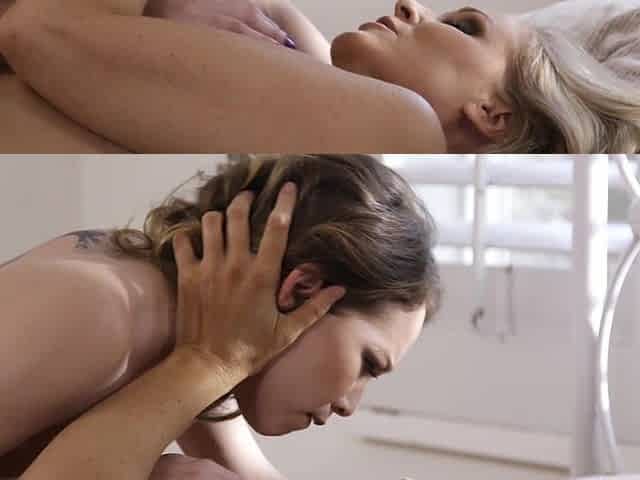 Small Hands and Julia Angel share a hot threesome with intense passion.