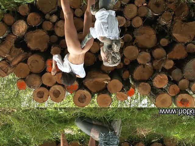 Anuskatz Double Anal Fisting Hotkinkyjo, Belly Bulge & Prolapse Licking at the Forest Walk