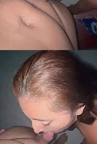 Giving blowjob to a follower