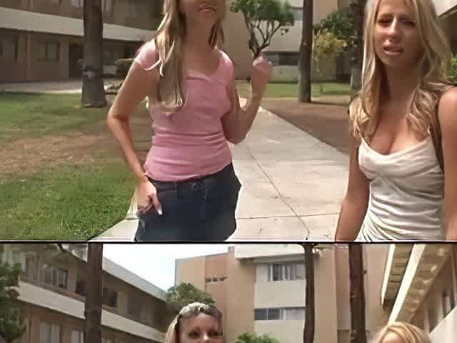 Mature Creep Persuades 2 Sexy Blondes to Suck Him Dry