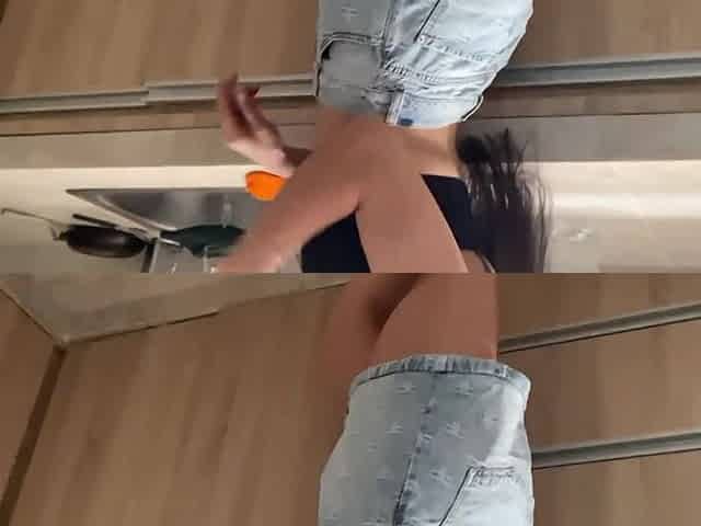 Young latina hottie gives me a wet blowjob and gets fucked hard doggystyle