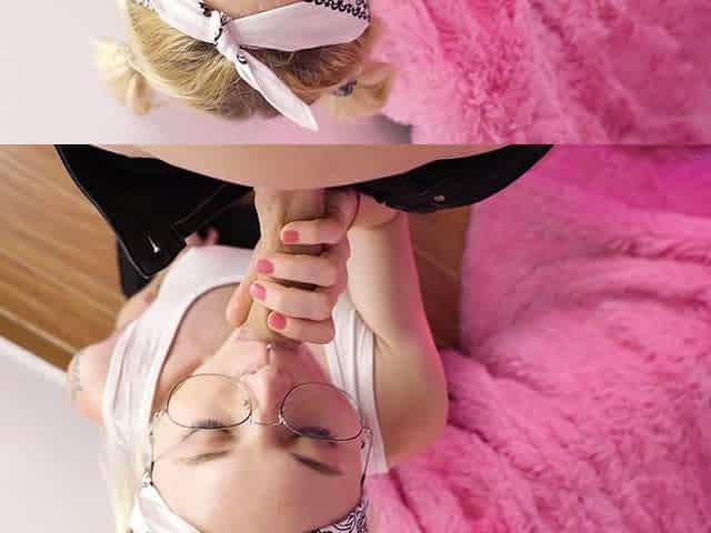 Ultra hot blonds blowjob and handjob