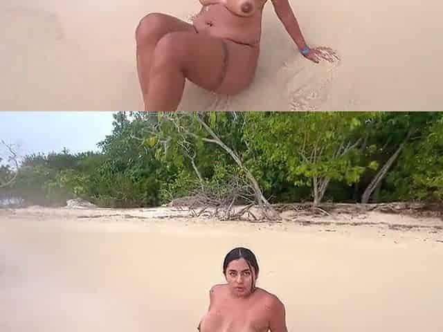 HAWT SEX ON A NUDIST BEACH!! - MELANI LATIN BABE