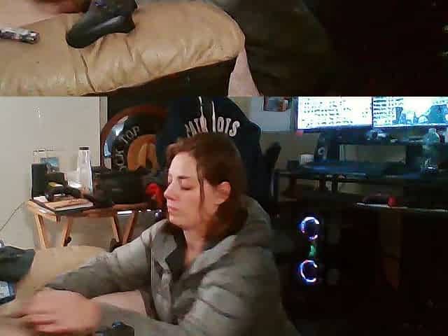 Heather Kane Milks in College Dorm wearing Gray Northface!