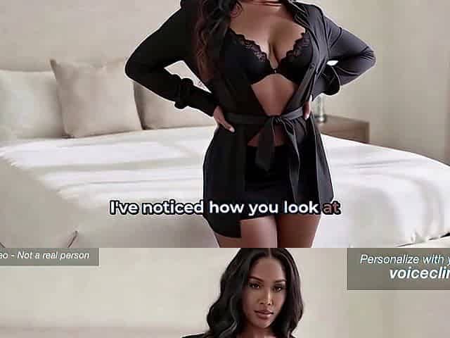 Hawt Black Ebony Hotty Wife of Your Buddy Disrobes and Gives Forbidden JOI - AI Generated POV