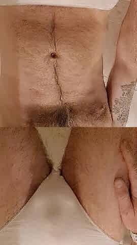 Pissing pants, feet and socks in the shower