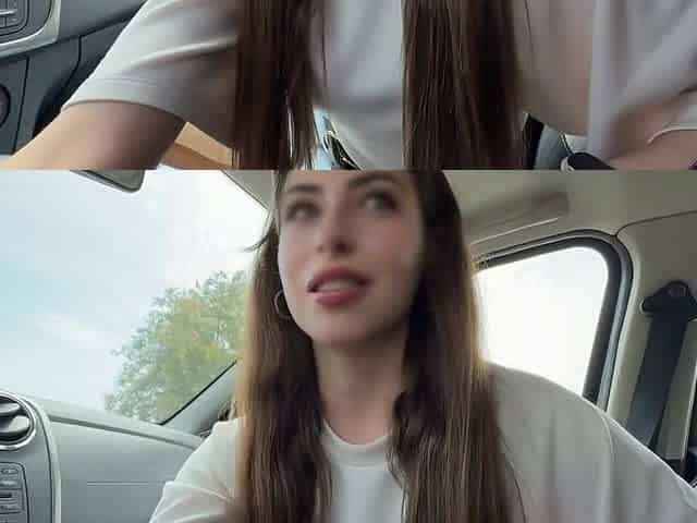 Buxom teen fucked by boss after car ride