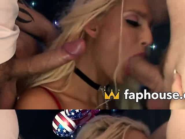 Busty blonde Amy Azurra likes to come all over her face - boinking XXX porn!