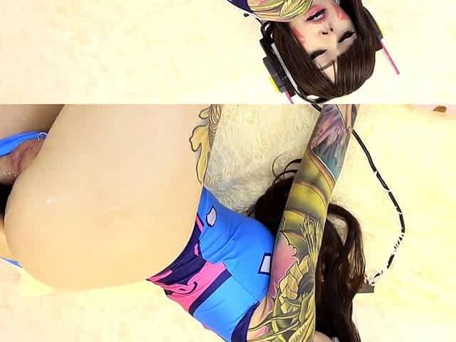 Purple Bitch D.va ANAL use fuckmachine