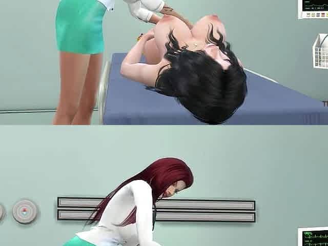 A lesbo patient tempted by a doctor they do a scissoring