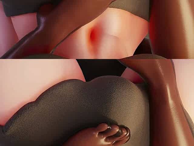 HELPING HER ALLY USING HER FEET TO MAKE HER COME