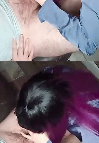 Cheating secretary sucking shlong
