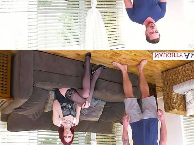 Fat big cock stretches soaking pink pussy of amazing sexy redhead