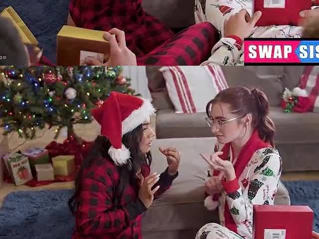 Prude Stepsisters Turn Whore for A Holiday Foursome - Swapsister