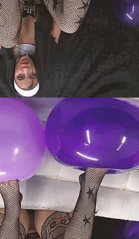 POV Feet Nun Popping Balloons 14" Naked Pop