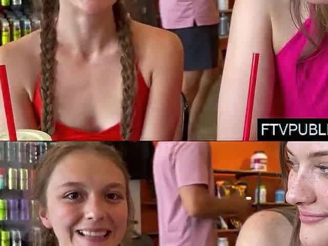 Tall gal makes out with short one