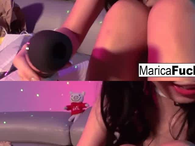 Marica Hase : Marica Hase gets a gift box of sex toys to use!