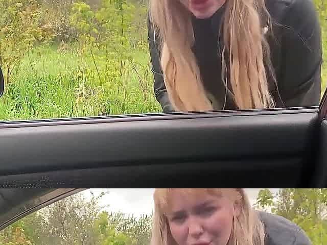 Stranger Gives a Spontaneous Oral-job in the Car