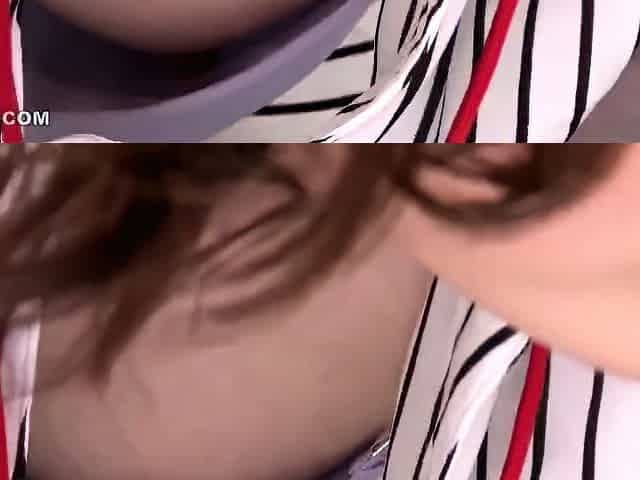 Japanese teen in white cotton panties masturbates