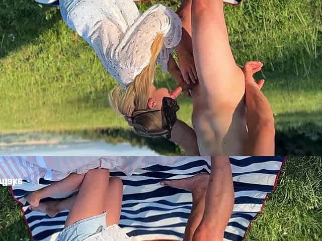 outdoor aktion with hawt blond step sister with hard sex and large ejaculation