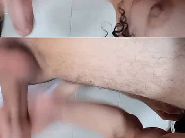 Blowjob and Masturbation for the Young Stepson's Cock Until All the Milk Comes Out