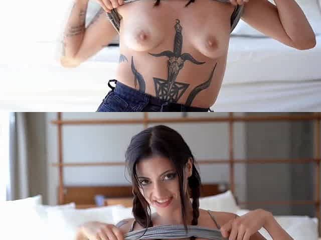 Hot teen shows her perfect tits