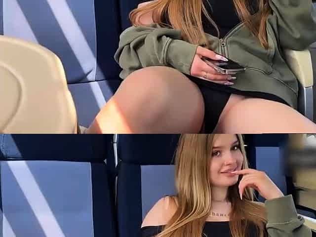 Blonde Babe Teases on Bus Before Intense Bedroom Fuck