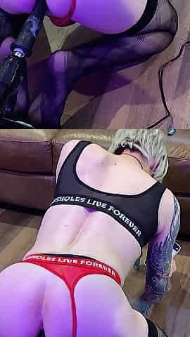 Femboy Kara Banged by a Machine