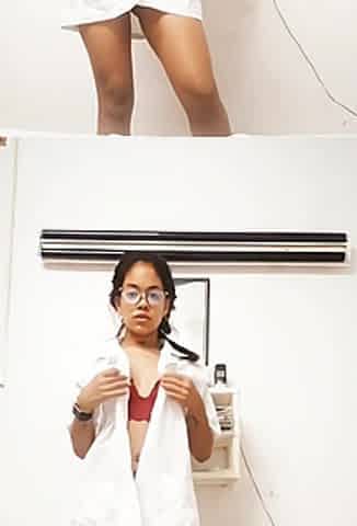 I Dress as a Nurse to Send a Video to My Boyfriend Touching Me