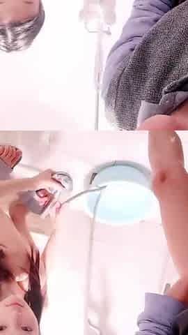 Beauty small tit amateur teen masturbating her shaved pussy