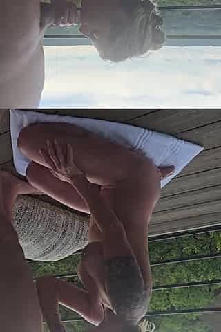 Deepthroating A Cock On A Balcony In The African Bush For All To See!