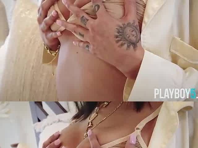 Large butt and tits ebony mother I'd like to fuck Julie Kay exposes her shaggy snatch