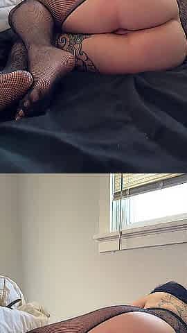 Wife in fishnet lingere