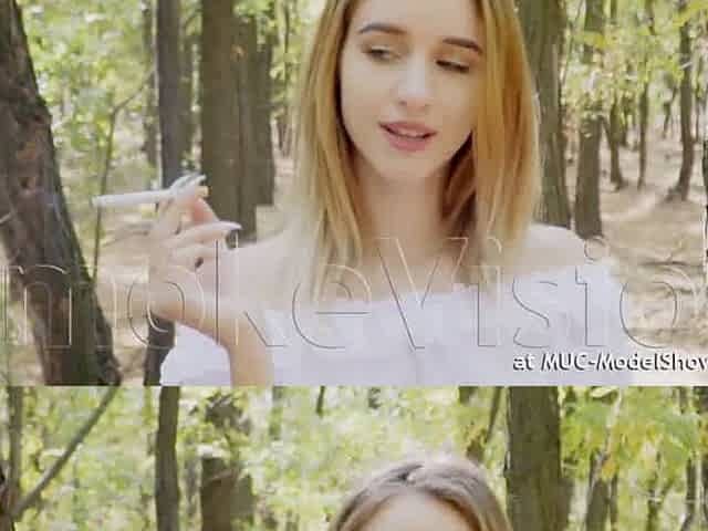 Sofia smoking in the park