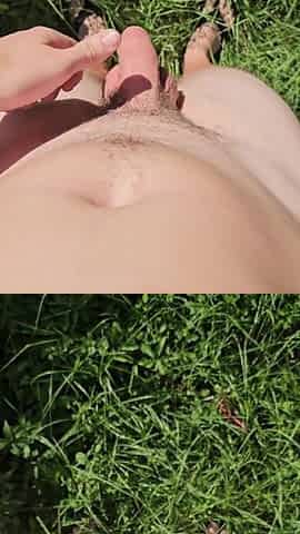 Walking Around Cumming And Peeing In The Garden Outside Throughout Foreskin