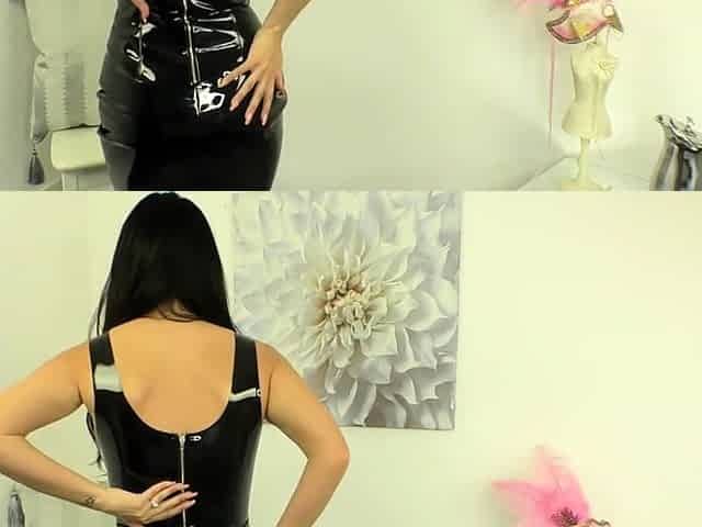 PVC Dress Review With Cassie Clarke - Black Shiny PVC Dress