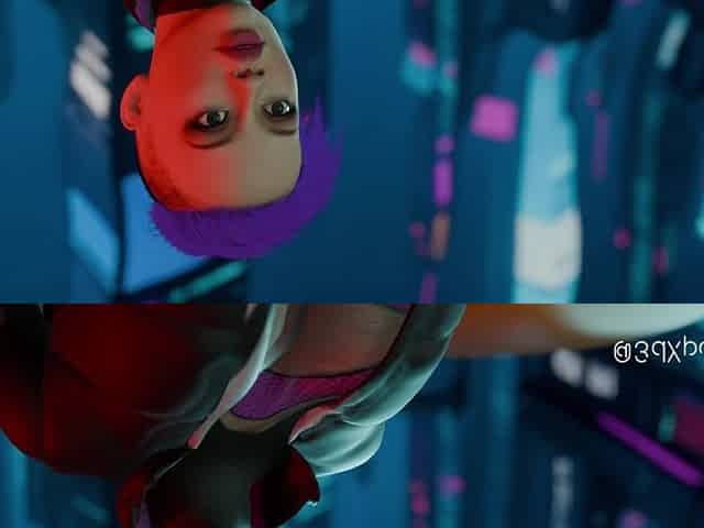 Neon Heat. Hot lascivious cyberpunk beauty lets u use her butt and cum on her back