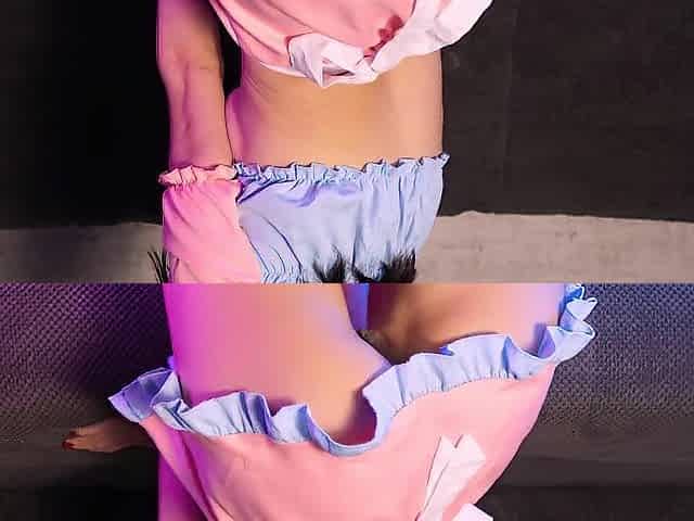 Lovely maid cums twice.