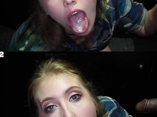 Electra Rayne gets her throat filled with sticky, hot sperm.