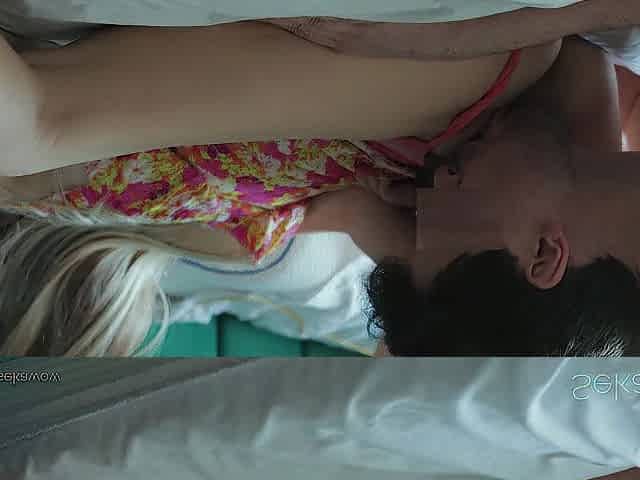 That guy stuck his jock up to her balls in her cunt