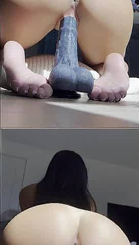 Extraordinary Flared Vibrator Riding