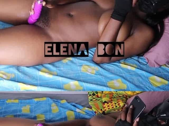 Old but Gold Ebony Girl Masterbating While Watching Porn