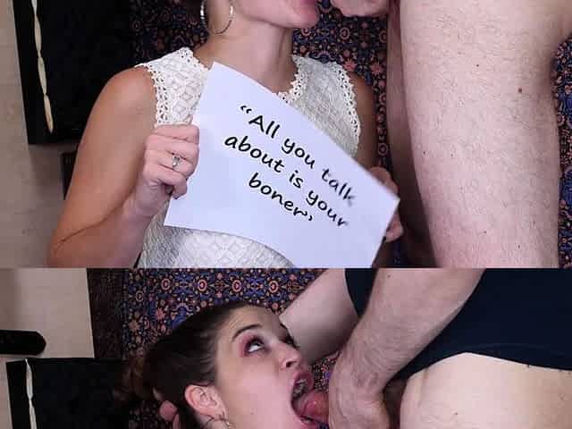 Small titted babe gives awesome blowjob