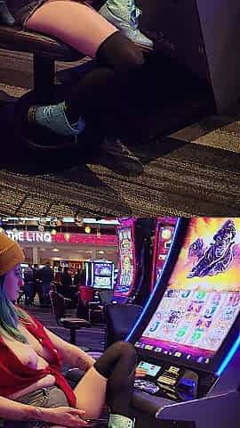 Getting off in a public casino